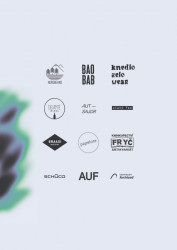 Ještěd f Kleci, plakát sponzorů.