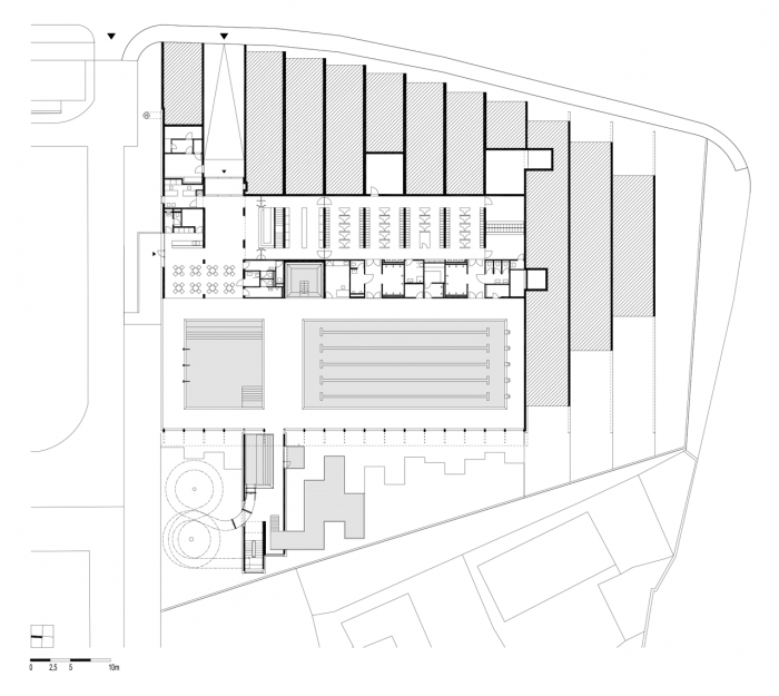 Architekti DRNH, Krytý plavecký bazén v Litomyšli, půdorys – foto