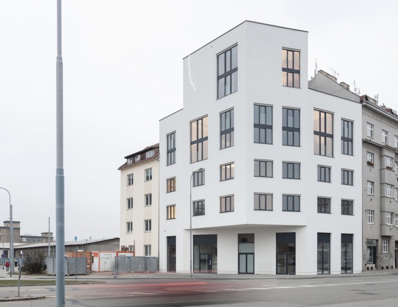 Bytový dům s lofty a bleskem v Brně, Chybik + Kristof Architects & Urban Designers, výřez fotografie