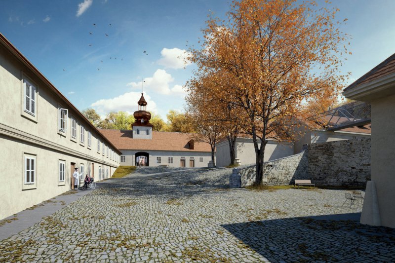 Vítězný návrh přestavby usedlosti Cibulka z dílny studia Petr Hájek Architekti