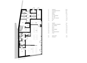 Společenské centrum Sedlčany, A8000, půdorys 1NP