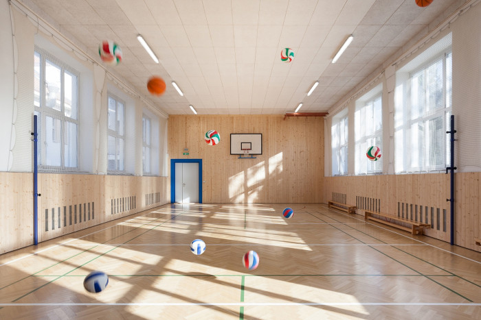 Základní škola Járy Cimrmana po rekonstrukci a rozšíření od studia Progres Ateliér&nbsp;© Alexandra Timpau