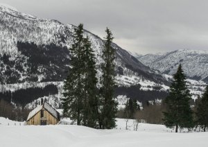 Transformace stodoly v údolí Myrkdalen na turistické ubytování, OPAFORM