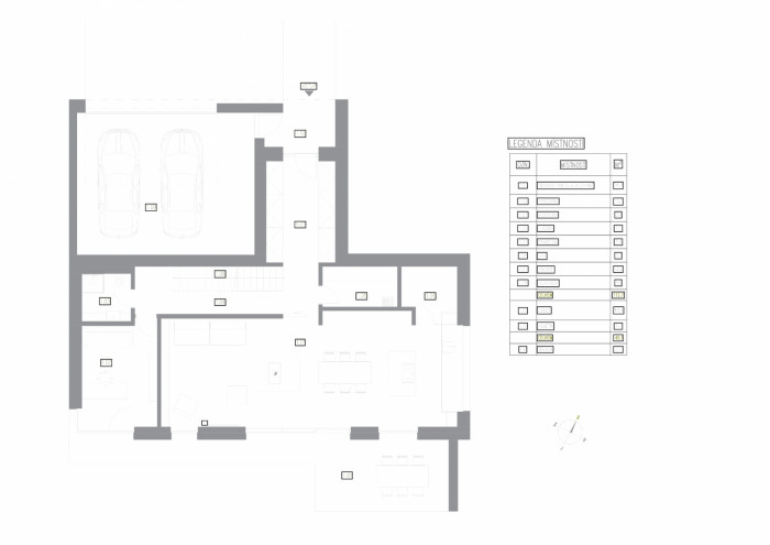 RD na Rovinách, Labor 13 / Albert Pražák, Martin Vomastek, Jan Vojtěch, Jiří Bardoděj, půdorys 1NP