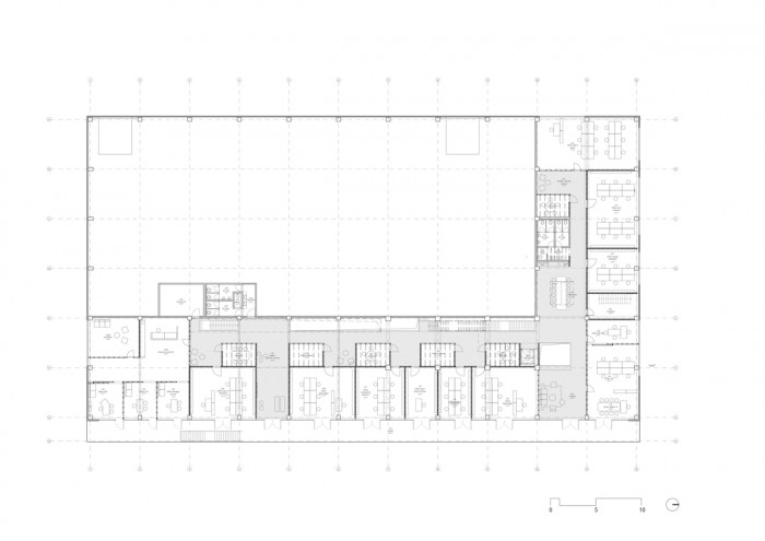 Administrativní budova GA DRILLING, půdorys 2np, Roman Zitnansky architecture, GutGut