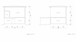 Tetsuo Yamaji Architects, Module Grid House, řezy – foto
