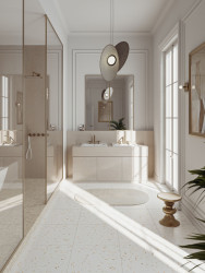 Technistone přichází s pěti novými designy tvrzeného kamene v kolekci La Natura - na obrázku design Taj Mahal Gold 