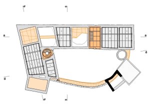 Rekonstrukce paláce hradu Helfštýna, půdorys střechy, Atelier-r / Miroslav Pospíšil, Martin Karlík