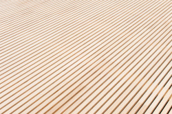 Akustické panely NOVATOP se vyrábí z 3vrstvé masivní desky, která na CNC strojích perforuje do různých profilů. Tvar a podíl perforované plochy se u jednotlivých profilů liší.