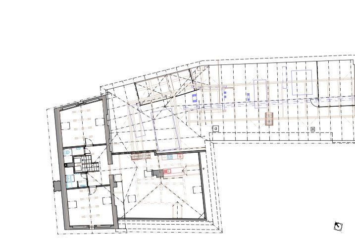 Obnova Bízkova válcového mlýna, Jirsa Architekti, půdorys 3NP