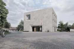 Nové sídlo Obecního úřadu v Hovorčovicích - 1. cena, Jan Lebl, Jakub Adamec, vizualizace