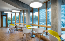 Interiér švédských kolejí Helsingkrona