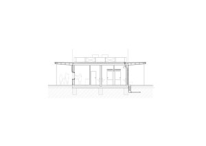 Revitalizace parku a náměstí Krakov v Bohnicích, řez altánem, Rusina Frei architekti