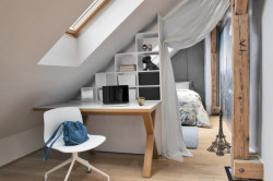 Interiér mezonetového bytu na Praze 3 od Kamily Jarkovské