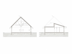 Atelier 8000 (Martin Krupauer, Jiří Střítecký), Mateřská škola v Dobříni, řezy příčné - foto