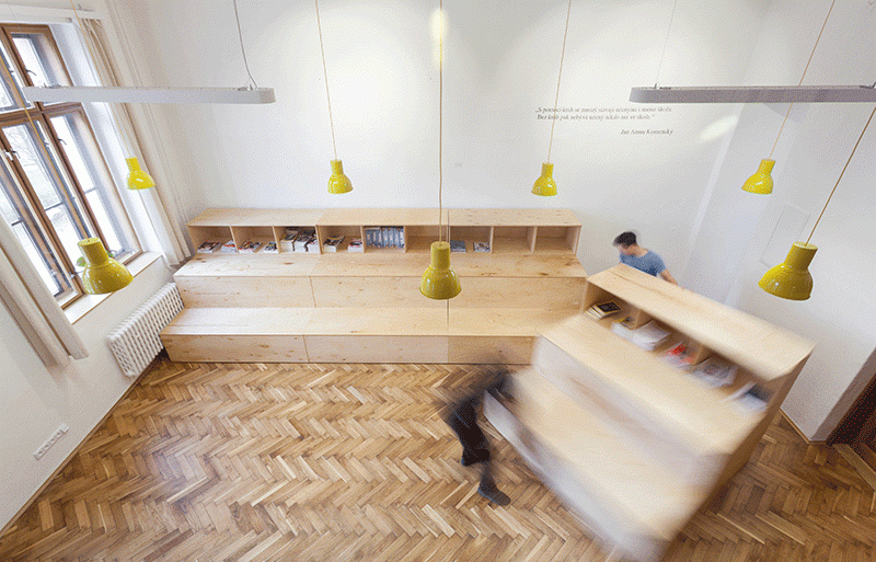 Knihovna pro gymnázium Třeboň, Ateliér 111 architekti