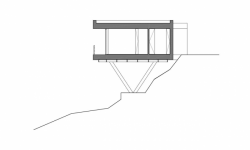 stempel & tesar architekti, Rodinný dům Mšeno, příčný řez – foto