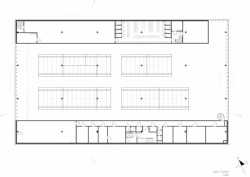 Tengbom, dočasná tržnice ve Stockholmu, 2.NP, výkres
