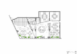 Kancelářské prostory a showroom developerské společnosti Satpo, půdorys 1np, Daniela Polubědovová