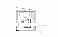 Výstupní stanice lanové dráhy na Pustevnách, půdorys 1NP, Kamil Mrva Architects