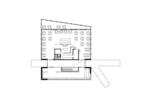 Výstupní stanice lanové dráhy na Pustevnách, půdorys 1NP, Kamil Mrva Architects