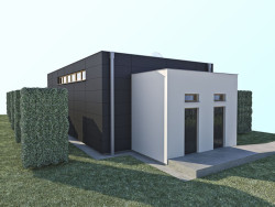 Smuteční síň ve Spytihněvi, Ivan Bergmann - vizualizace exteriéru