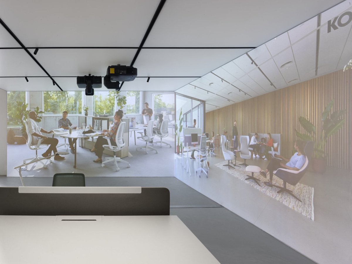Konsepti nedávno otevřelo nový showroom s velkoformátovou projekcí, která v mnohém posouvá hranice vizualizací interiérů, za architektonickým návrhem stojí studio Perspektiv