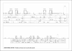 Lundgaard & Tranberg Architects, Molo Kvæsthus v Kodani, řez, výkres
