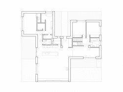 Rodinnů dům Hatley v kanadské provincii Québec, Pelletier de Fontenay + François Abbott, půdorys přízemí