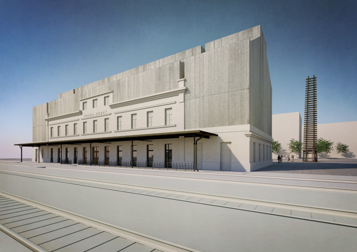 Revitalizace nádraží Bubny na Památník ticha, vizualizace, ARN Studio