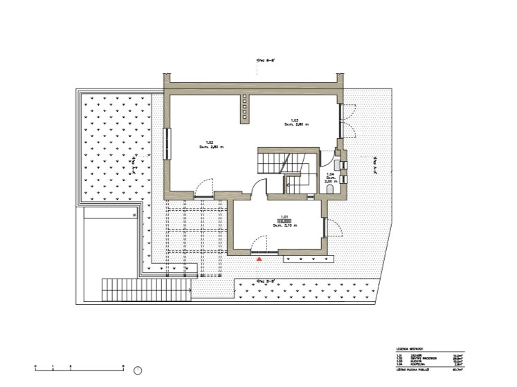 Pražská kancelář, Studio RAKETOPLÁN, půdorys 1NP