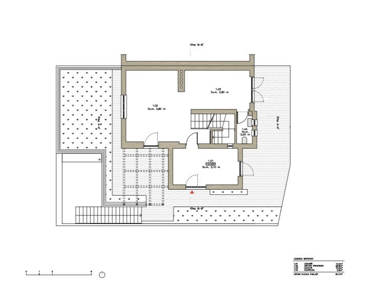 Pražská kancelář, Studio RAKETOPLÁN, půdorys 1NP