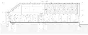 Rekonstrukce hospody se sálem v Máslovicích, řez, Bod Architekti