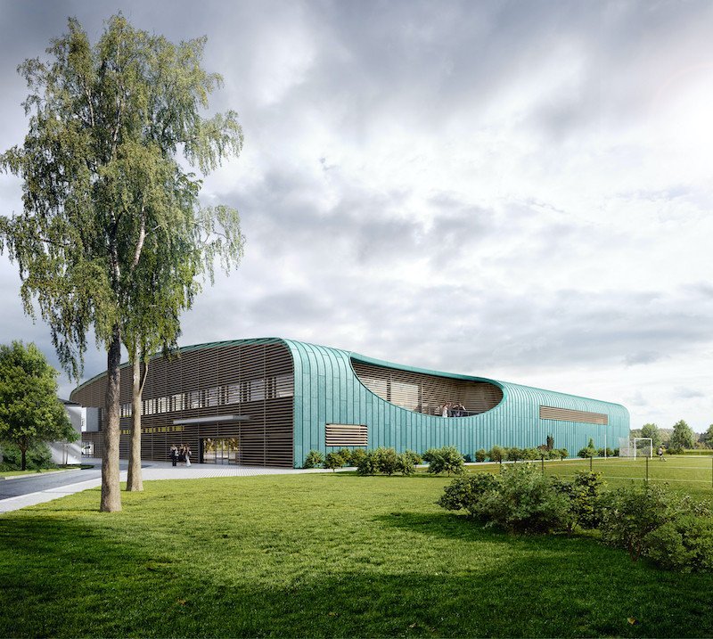 Hokejový stadion v Hluboké nad Vltavou, vizualizace, A8000