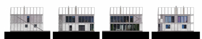 Dům v ocelovém korzetu, Jan Šépka /Šépka architekti/, pohledy