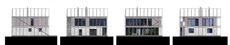 Dům v ocelovém korzetu, Jan Šépka /Šépka architekti/, pohledy