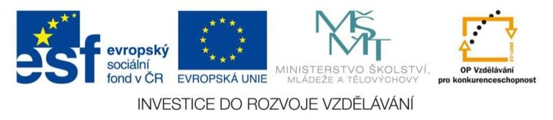 esf, EU, ministerstvo školství, mládeže a tělovýchovy, OP Vzdělávání pro konkurenceschopnost