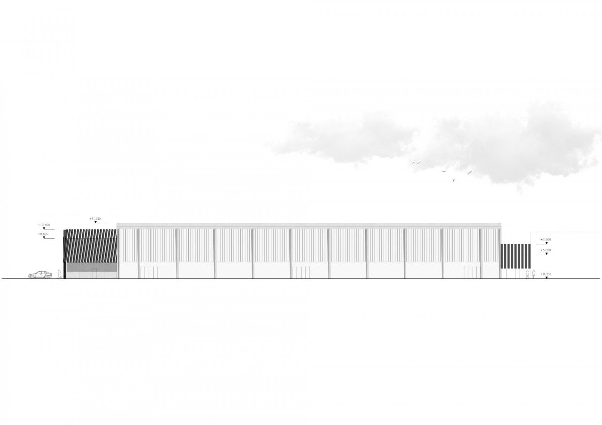 Revitalizace zimního stadionu v Opavě, Qarta Architektura, pohled severní