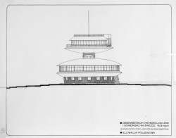 Vysokohorská meteorologická observatoř na Sněžce byla realizována podle návrhu Witolda Lipińského mezi lety 1968 a 1974.