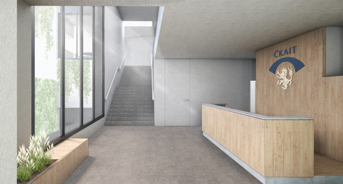 Dostavba a úpravy budovy ČKAIT, recepce, FAM ARCHITEKTI