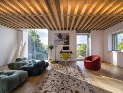 Pracovna v 1. patře  (AOC architekti, rezidence Zelený dům)