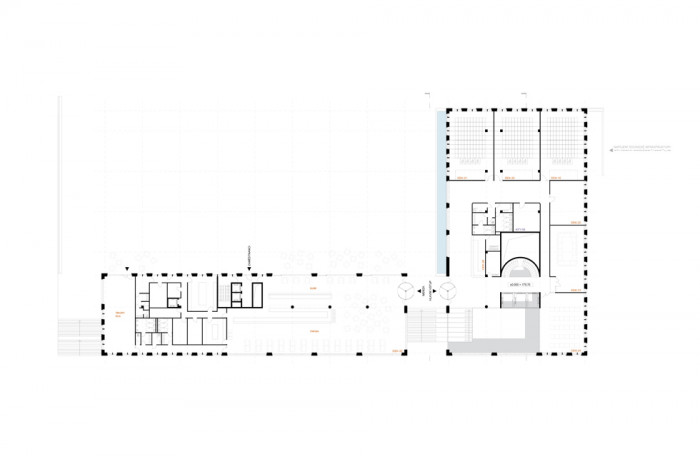 Univerzita J.E.Purkyně, Pelčák a partner architekti, půdorys 1NP