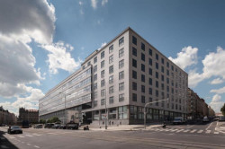 Veletržní palác. Na jeho rekonstrukci se podílel spolu s Otakarem Binarem,  Karlem Hubáčkem, Miroslavem Masákem.