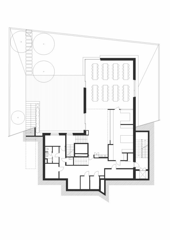 Pavilon Baarova, půdorys 1PP, Aulík Fišer architekti