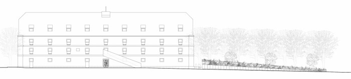 Hotel Lotrinský, EA architekti, pohled východní