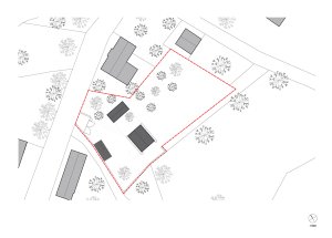 Rodinný dům Stará Červená Voda, TŘI.ČTRNÁCT architekti / Ondrej Palenčar, nová situace