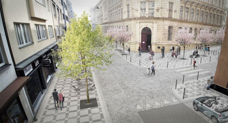 Hlavatí architekti, návrh revitalizace ulice Františka Křižíka v Praze, 1. místo v soutěži