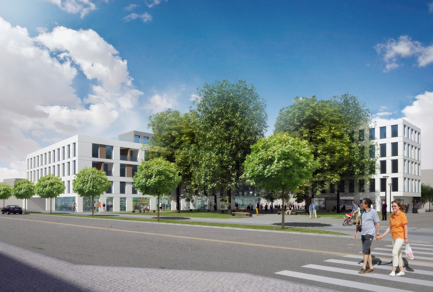 Revitalizace Náměstí Míru ve Zlíně, vizualizace, P.P. Architects