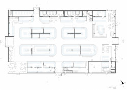 Tengbom, dočasná tržnice ve Stockholmu, 1.NP, výkres
