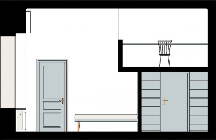 Rekonstrukce činžovního bytu s pavlačí, No Architects
